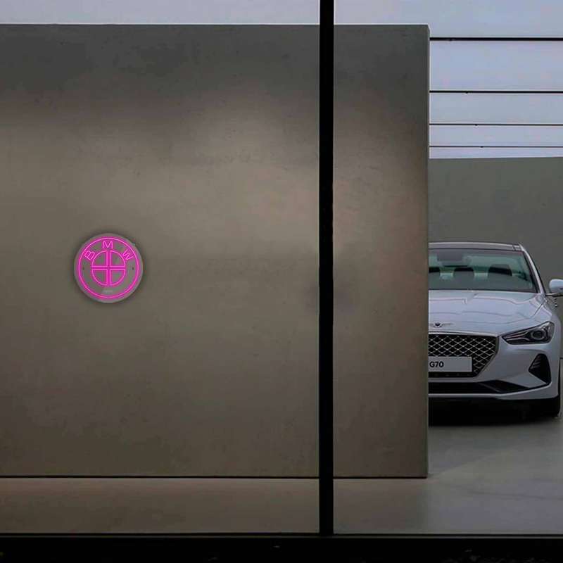 چراغ دیواری نئون دیزاین طرح Bmw_PN