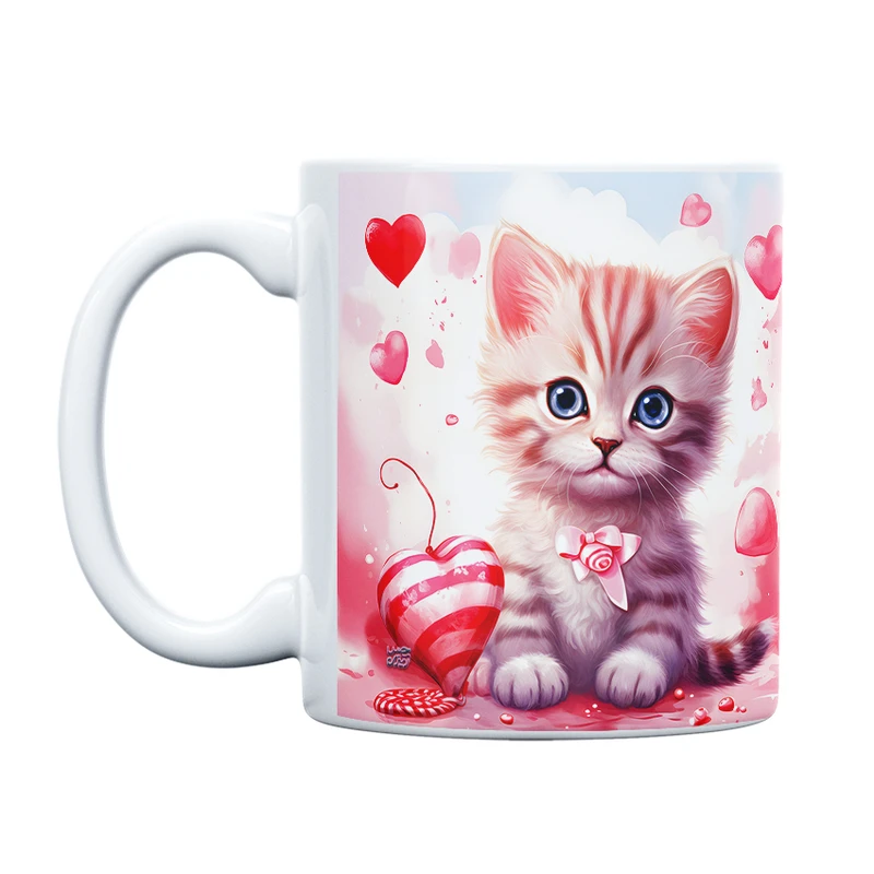 ماگ حس آمیزی طرح عاشقانه مدل قلب زیبا کد 38