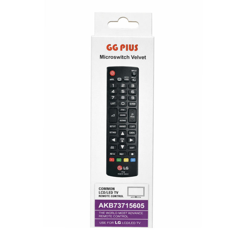 ریموت کنترل تلویزیون GG Plus مناسب برای تلویزیون های ال جی مدل Microswitch Velvet ریموت کنترل تلویزیون GG Plus مناسب برای تلویزیون های ال جی مدل Microswitch Velvet