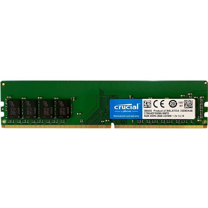 رم دسکتاپ DDR4 تک کاناله 2666 مگاهرتز CL19 کروشیال مدل CT8G4DFS8266 ظرفیت 8 گیگابایت