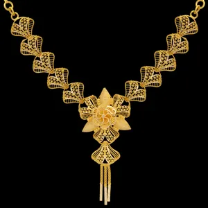 گردنبند طلا 18 عیار زنانه طلای مستجابی مدل بحرینی کد 5