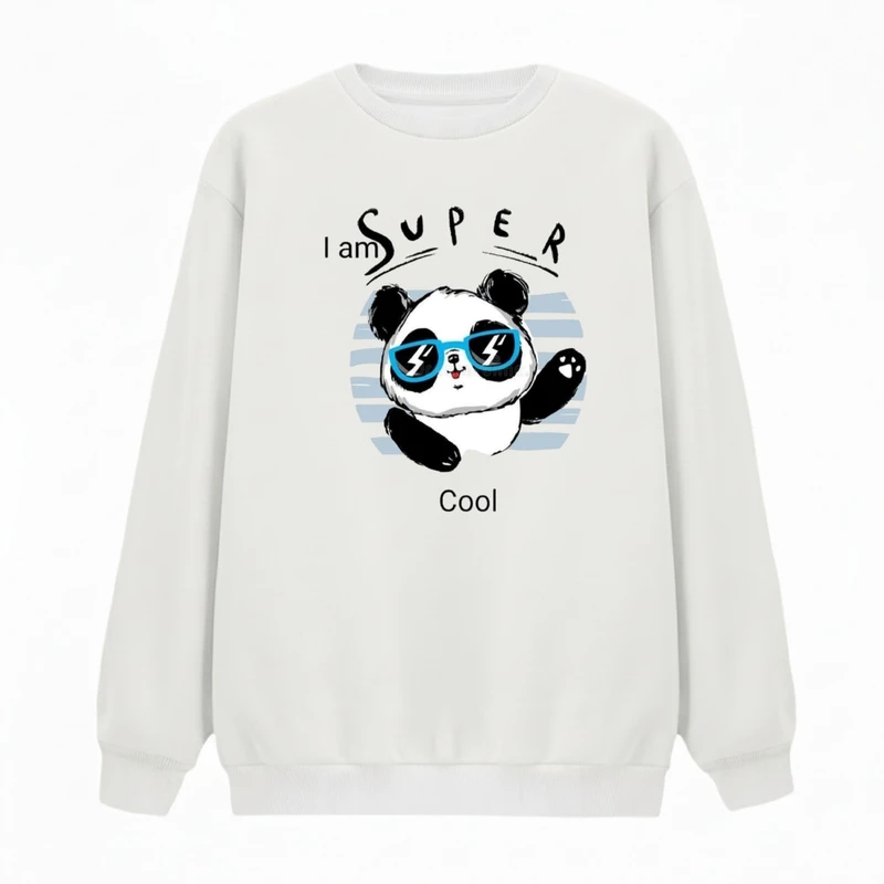 سویشرت زنانه مدل پاندا و عینک کد v9 