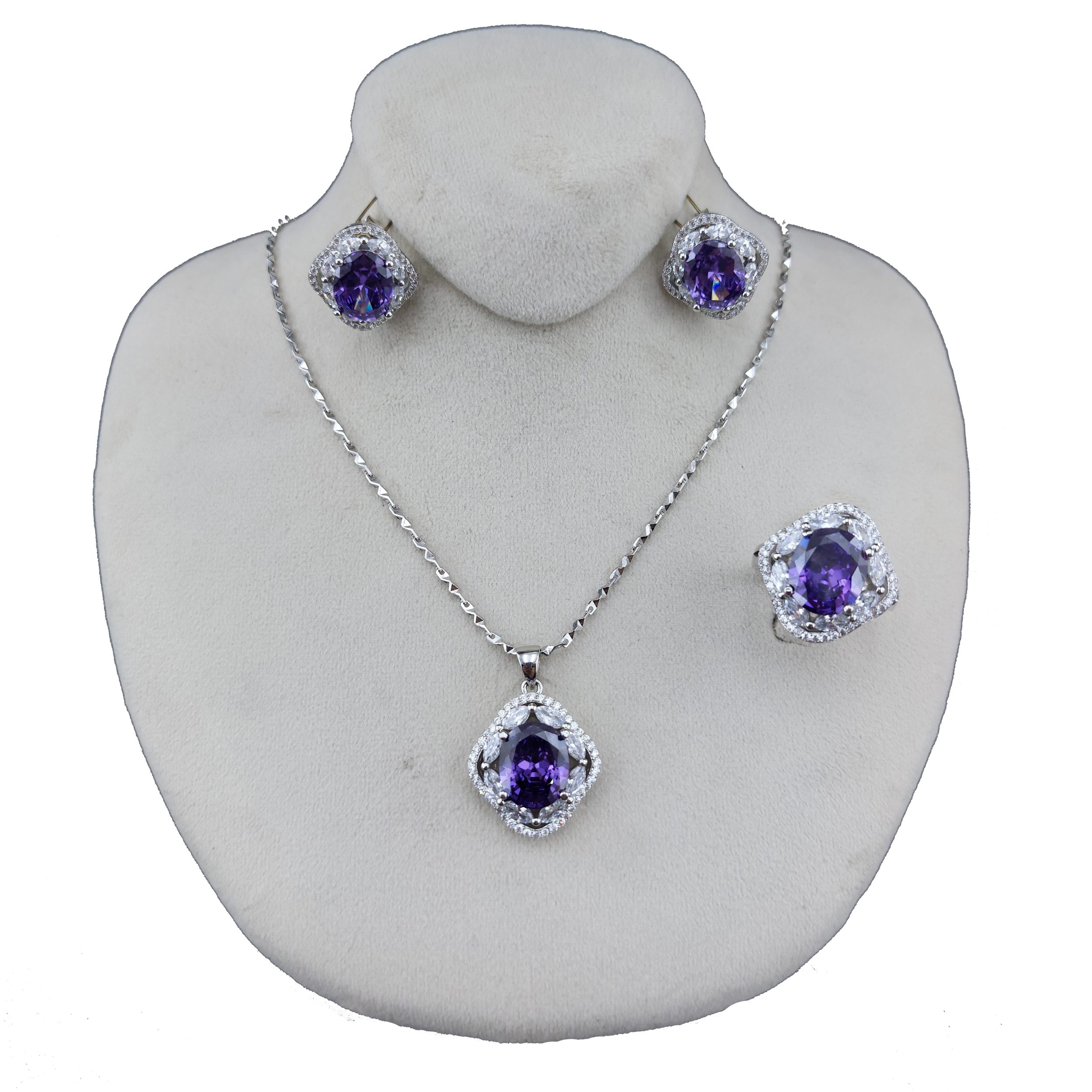 نیم ست نقره زنانه مدل 011