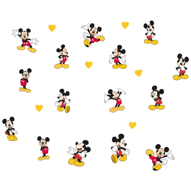 استیکر دیواری کودک باروچین مدل میکی موس کد 5009 مجموعه 21 عددی