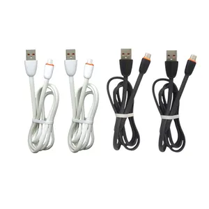 کابل تبدیل USB به microUSB مدل ژله ای طول 0.9 متر بسته 4 عددی