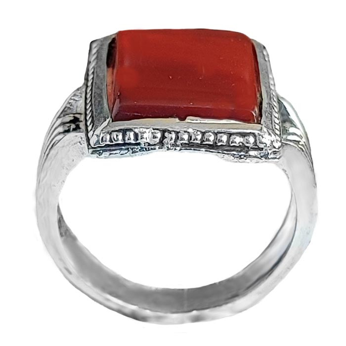 انگشتر نقره مردانه مدل عقیق MA4025