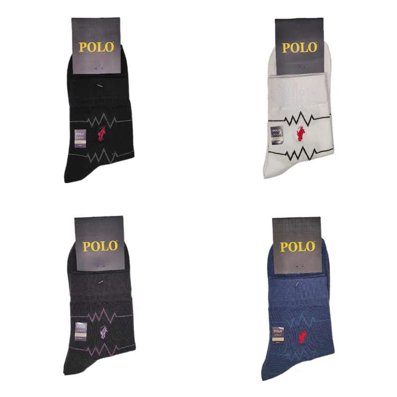 جوراب نیم ساق مردانه مدل ۱۰۱۲۱ بسته ۴ عددی