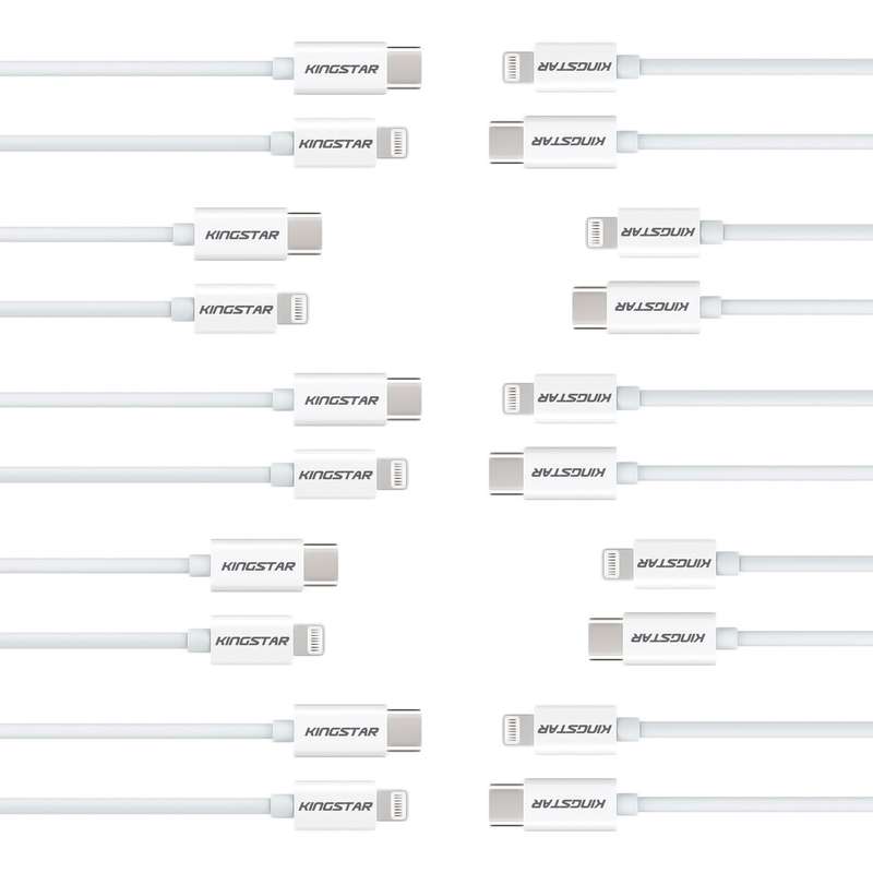 کابل تبدیل USB-C به لایتنینگ کینگ استار مدل k251 i طول .1.2 متر بسته 10 عددی