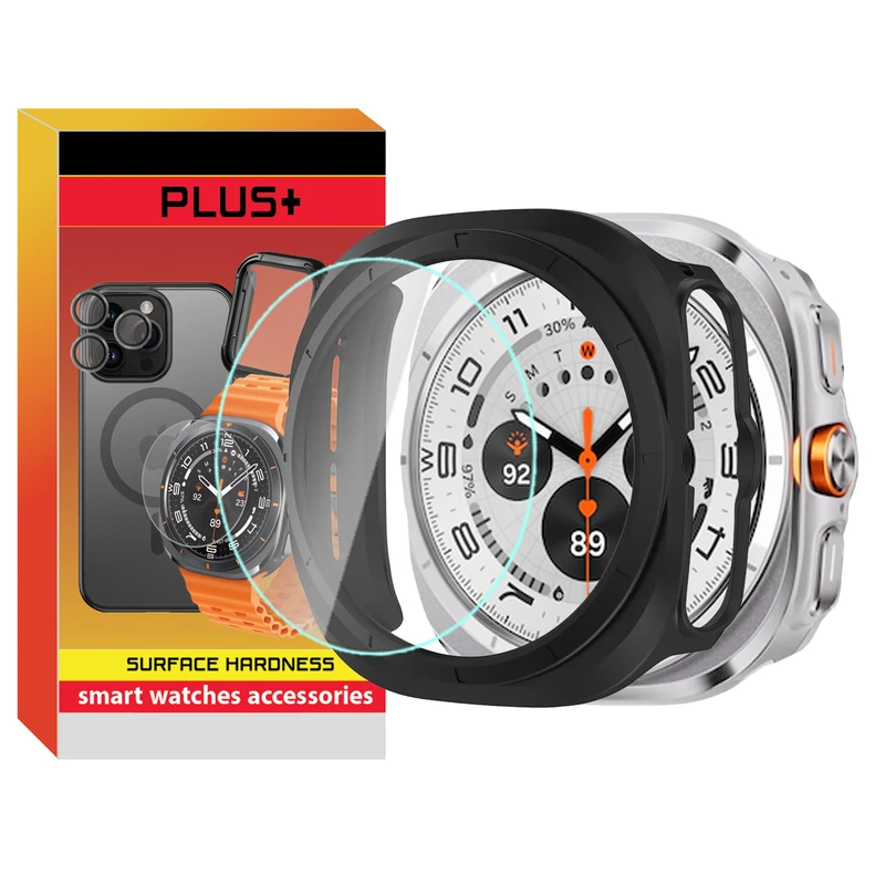کاور پلاس مدل PC Bumper PL مناسب برای ساعت هوشمند سامسونگ Galaxy Watch 7 Ultra 47mm به همراه محافظ صفحه نمایش