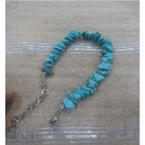 دستبند مدل سنگ طبیعی فیروزه