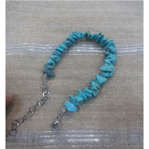 دستبند مدل سنگ طبیعی فیروزه دستبند مدل سنگ طبیعی فیروزه