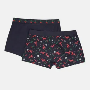 شورت مردانه لیورجی مدل نخی کریسمس کد BOXER IAN 363437 مجموعه دو عددی