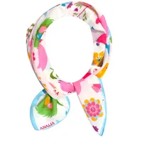 دستمال سر و گردن دخترانه مدل نخی تابستانه مدل جوجه و خرگوش کد 1070