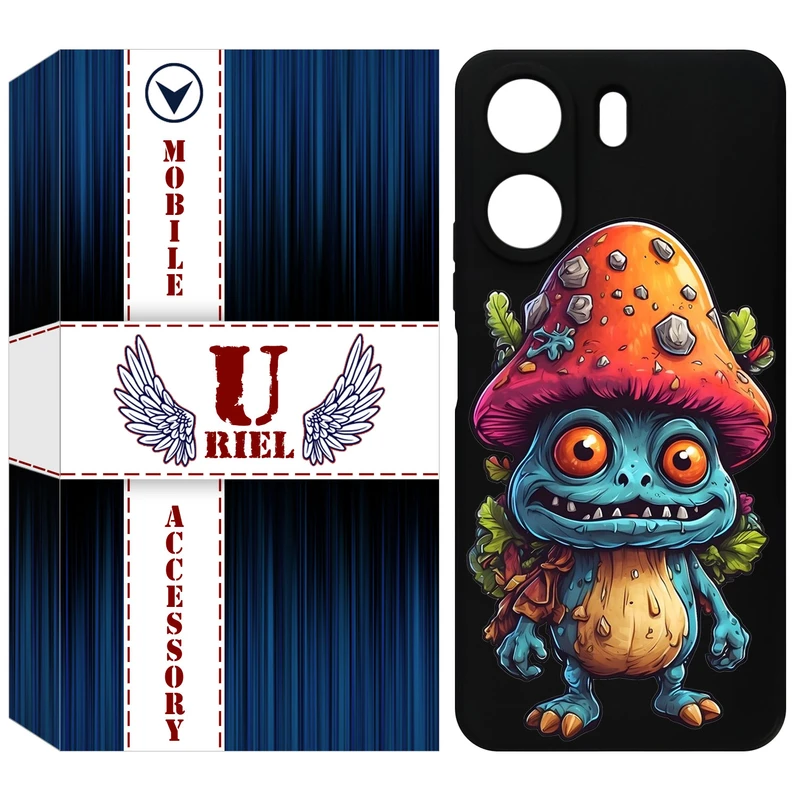 کاور یوریل قاب مدل KSH کد 47 طرح قارچ مناسب برای گوشی موبایل شیائومی Redmi 13C 4G / Poco C65