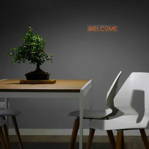 چراغ دیواری نئون دیزاین طرح Welcome_ORG