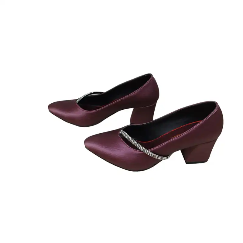 کفش زنانه مدل ZPO15CHR بیاله رنگ پیازی