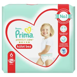 پوشک کودک پریما مدل شورتی سایز 6 بسته 28 عددی