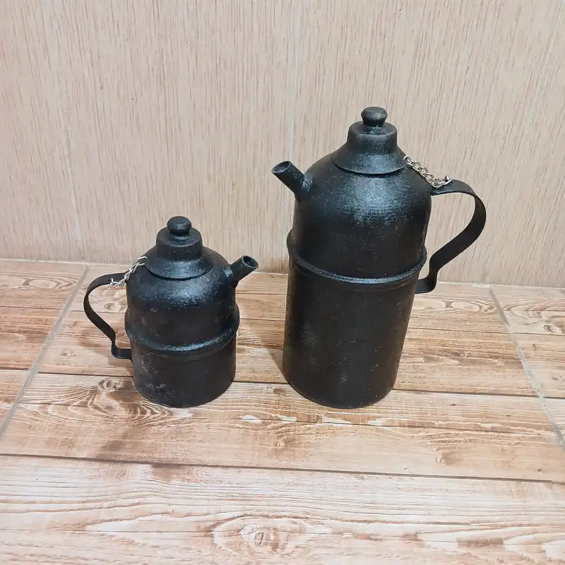 کتری و قوری سفری مدل زغالی