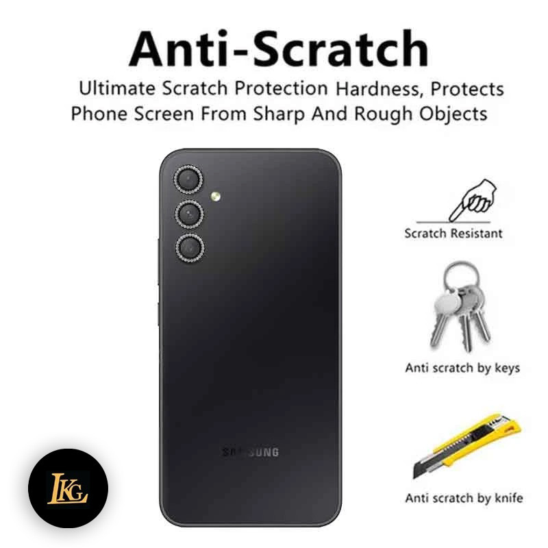 محافظ لنز دوربین ال کا جی مدل نگین دار مناسب برای گوشی موبایل شیائومی Redmi 13C / پوکو C65 / پوکو M6 Pro / Redmi Note 13 Pro