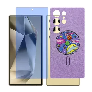 Glass Together model Matte anti-blue screen protector for Samsung S24 Ultra mobile phone with back cover sticker