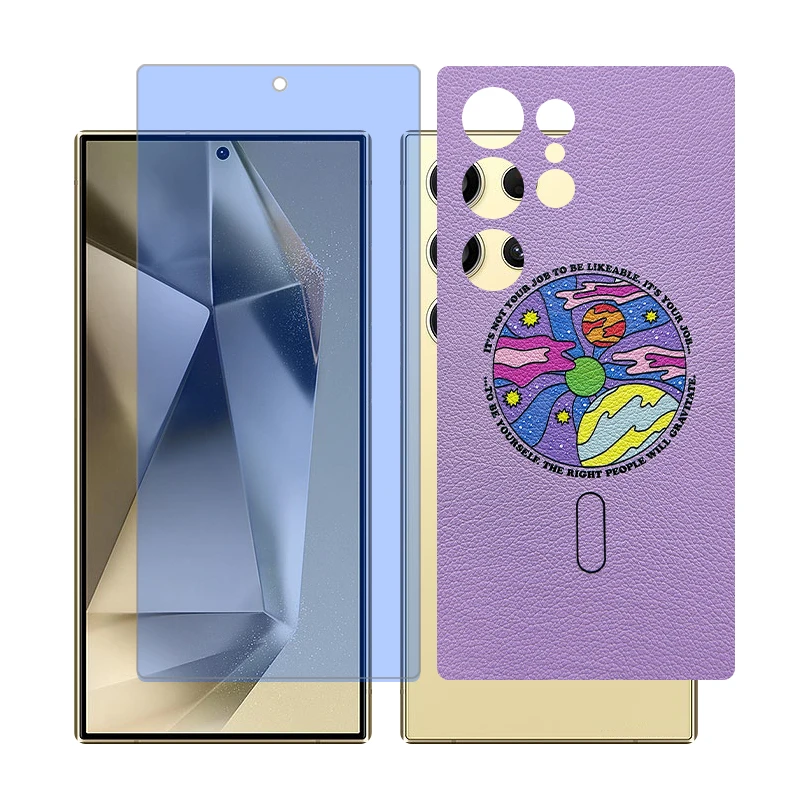 محافظ صفحه نمایش آنتی بلو گلس مدل Together مناسب برای گوشی موبایل سامسونگ Galaxy S22 Ultra به همراه برچسب پوششی پشت گوشی