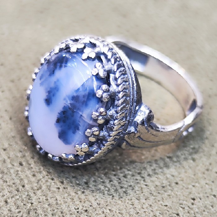 انگشتر نقره عقیق مردانه مدل رکاب دست ساز کد 74500