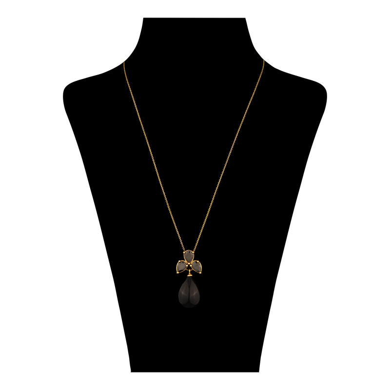 گردنبند طلا 18 عیار زنانه تاج مدل A343