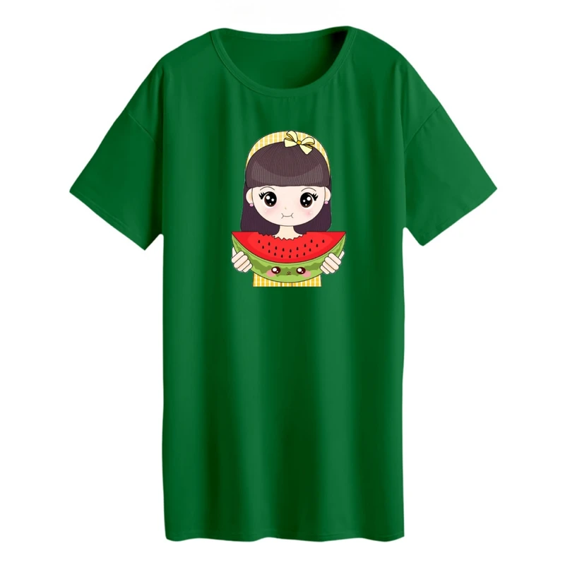 تی شرت لانگ زنانه مدل دخترک یلدایی کد 21