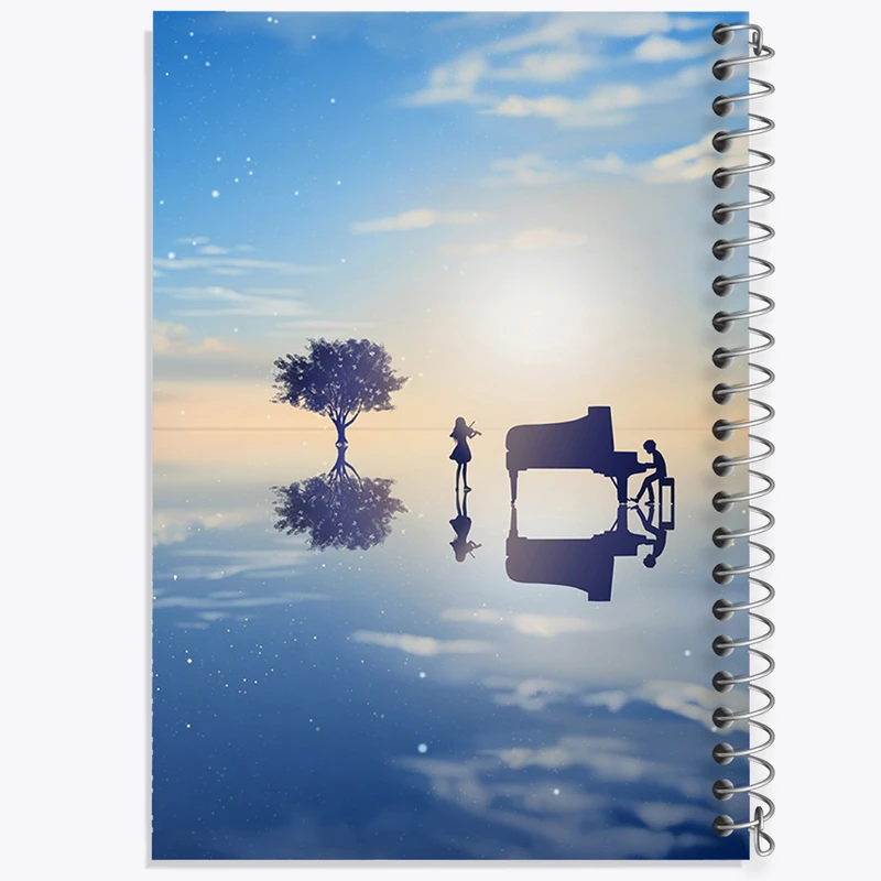 دفتر شطرنجی 50 برگ خندالو مدل آریما و کائوری انیمه دروغ تو در آوریل کد 32454