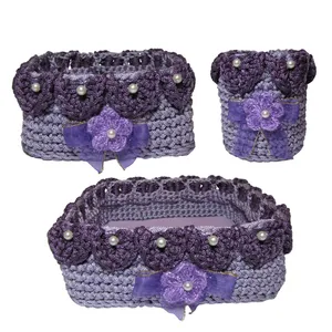 سبد قلاب بافی مدل بهار کد ۳۱۱۹۴۲۶ مجموعه سه عددی