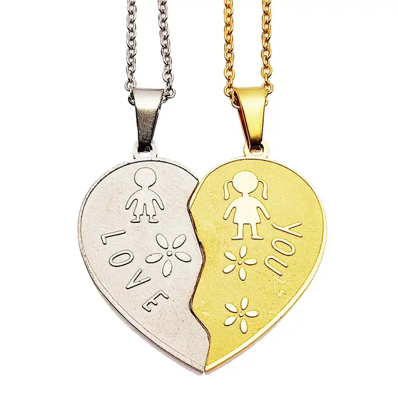 گردنبند طرح قلب مدل 475GAMZ مجموعه 2 عددی
