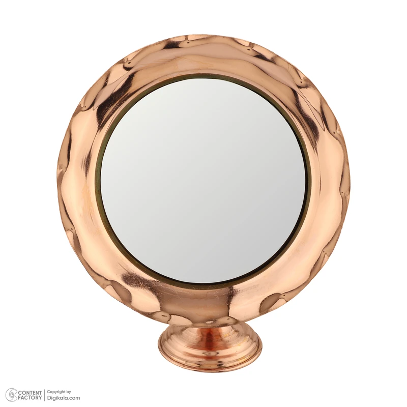 عکس شماره 5 : آینه و شمعدان مسی مدل 105 مجموعه 3 عددی