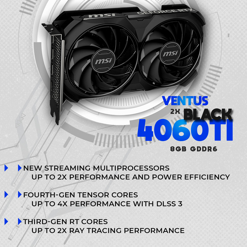 کارت گرافیک ام اس آی مدل RTX 4060 Ti Ventus OC