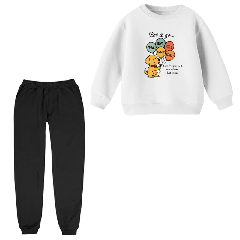 ست سویشرت و شلوار راحتی بچگانه مدل سگ بادکنک  