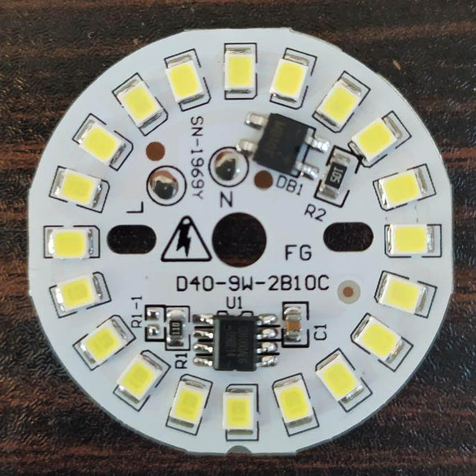 چیپ ال ای دی 9 وات مدل D40 بسته 5 عددی