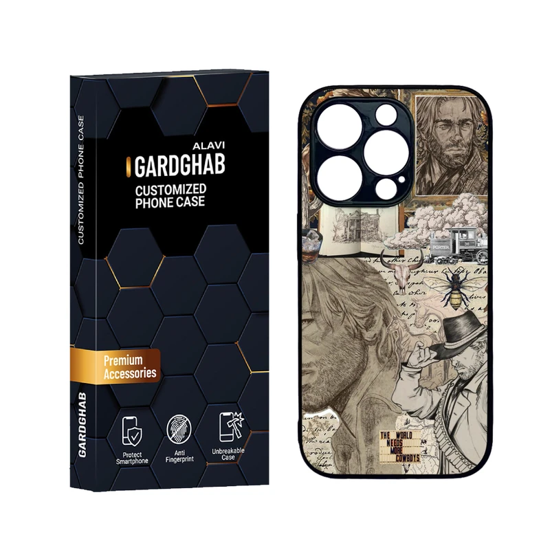 کاور گارد قاب علوی مدل دورژله ای هنری مناسب برای گوشی موبایل اپل iPhone 14 Pro Max