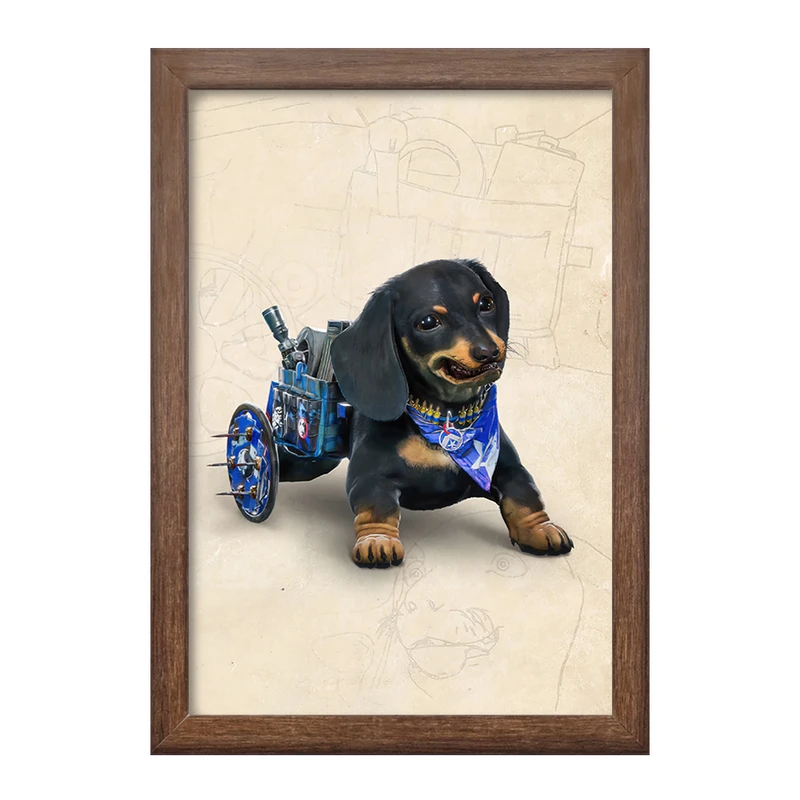 تابلو خندالو طرح سگ فار شیش فارکرای کد 30688