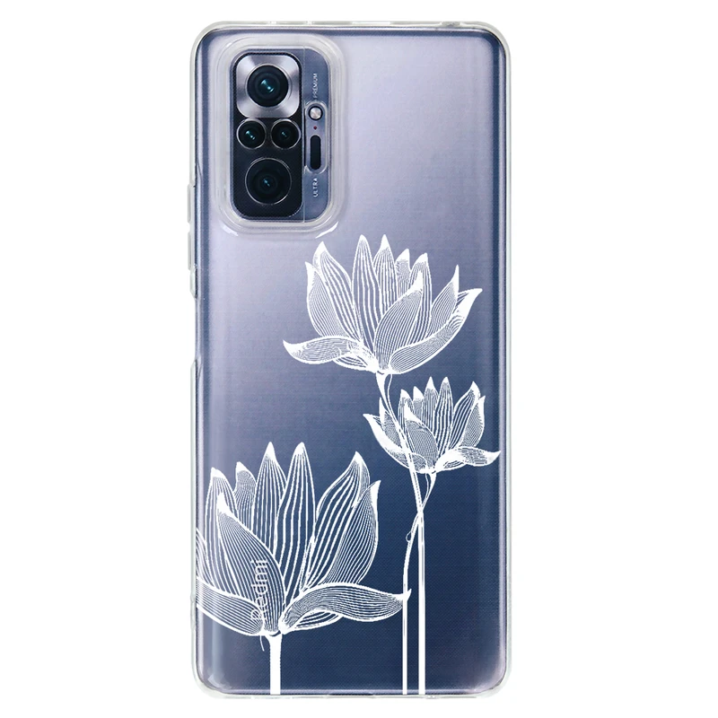 کاور مگافون طرح گل مدل C47-W مناسب برای گوشی موبایل شیائومی Redmi Note 10 Pro / 10 Pro Max