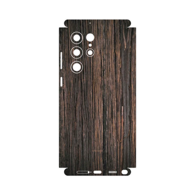 برچسب پوششی ماهوت مدل Burned-Wood-FullSkin مناسب برای گوشی موبایل سامسونگ Galaxy S22 Ultra 5G
