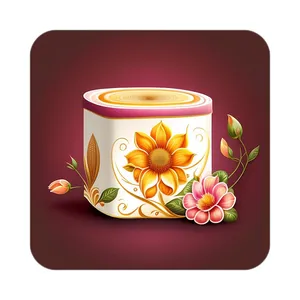 زیر لیوانی کاکتی طرح گل مدل mp17601