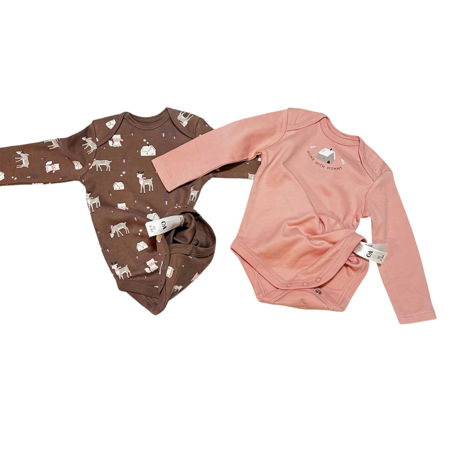 بادی آستین بلند نوزادی سی اند ای مدل 5342 مجموعه 2 عددی - - 2