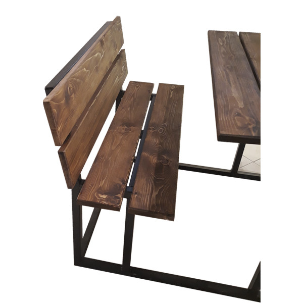 نیمکت مدل چوب و فلز