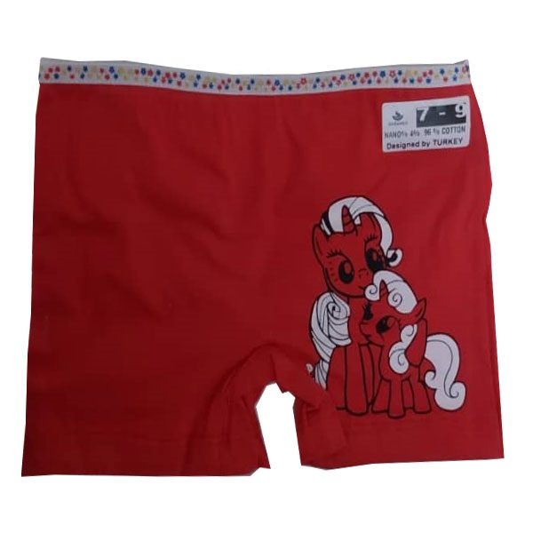 شورت دخترانه طرح اسب رنگ قرمز