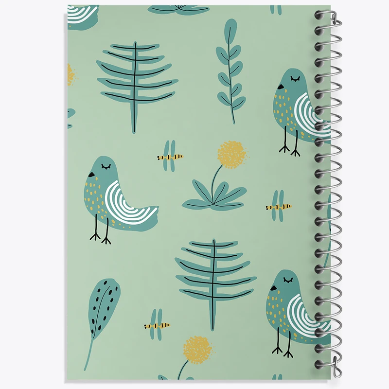 دفتر نت موسیقی 50 برگ خندالو مدل پترن پرنده کد N923