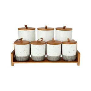 ست پاسماوری 7 پارچه مدل درب چوبی کد 002 به همراه استند