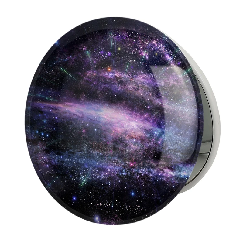 آینه جیبی خندالو طرح کهکشان و سیاره ها مدل تاشو کد 25375 