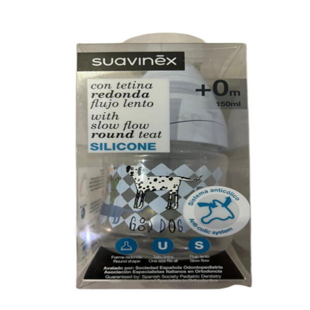 شیشه شیر ساونیکس مدل dog ظرفیت 150 میلی لیتر