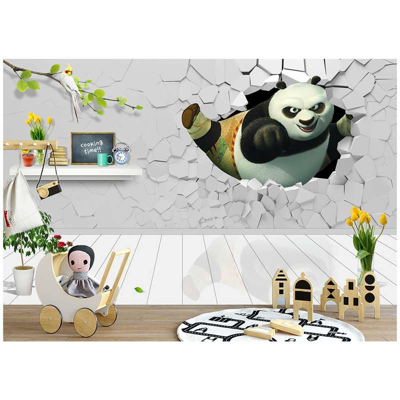 پوستر دیواری اتاق کودک مدل سه بعدی پاندا 1045