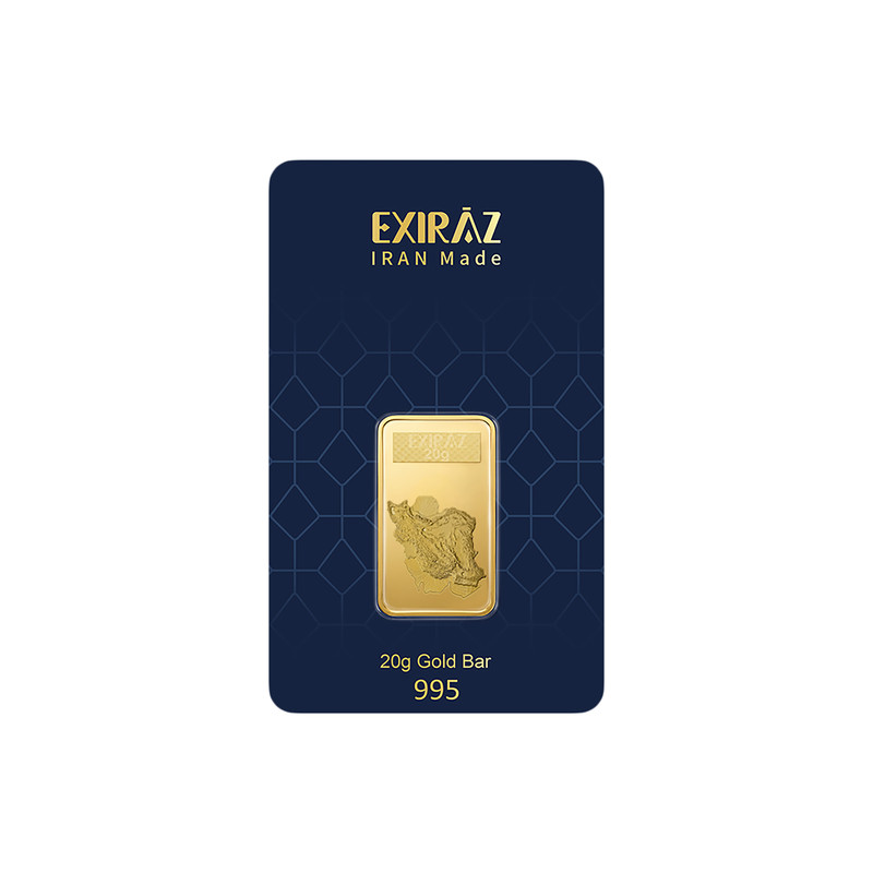 شمش طلا 24 عیار اکسیراز مدل EXI-IRN20 - 2