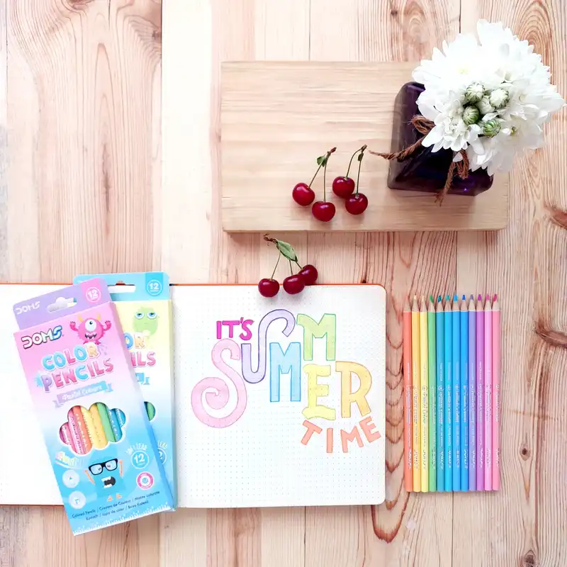 مداد رنگی 12 رنگ دامس مدل پاستیلی کد 12PC